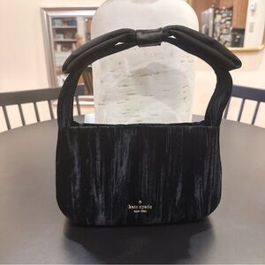 Kate Spade Black Velvet Shoulder Bag